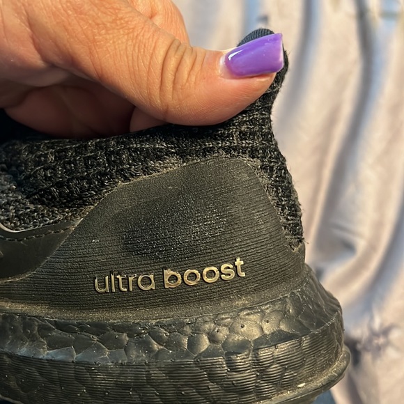 Gently worn pair of Adidas All black Ultraboost shoes. - Picture 3 of 5